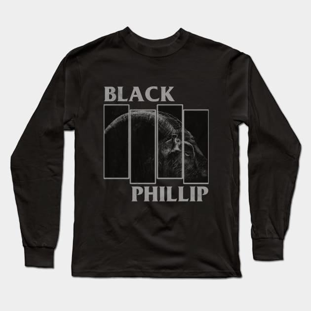 Black Phillip (Distressed Version) Long Sleeve T-Shirt by The Dark Vestiary